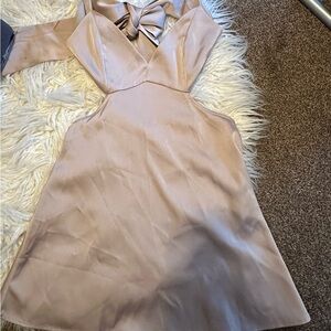 Cut out, open back mini Halter Dress